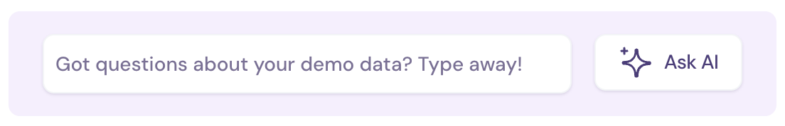 Insights AI chatbot interface summarizing Playlist performance with metrics