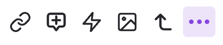 The More Actions menu highlighted in the Walnut Editor's element toolbar