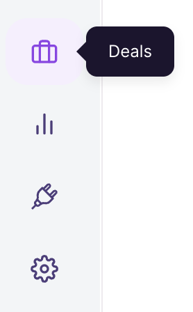 Sidebar in Walnut with the Deals tab selected and highlighted.