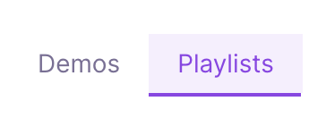 Playlists tab selected in Walnut Insights