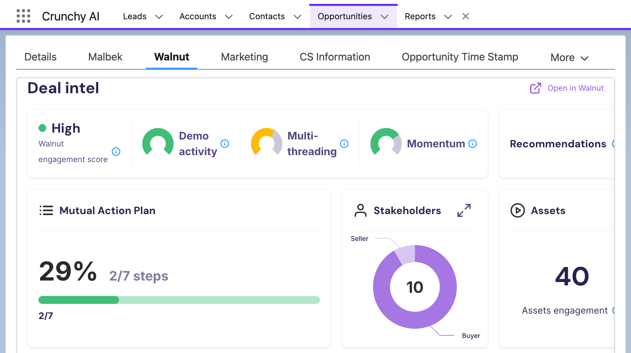 Embedded Deal View within Salesforce Opportunity record