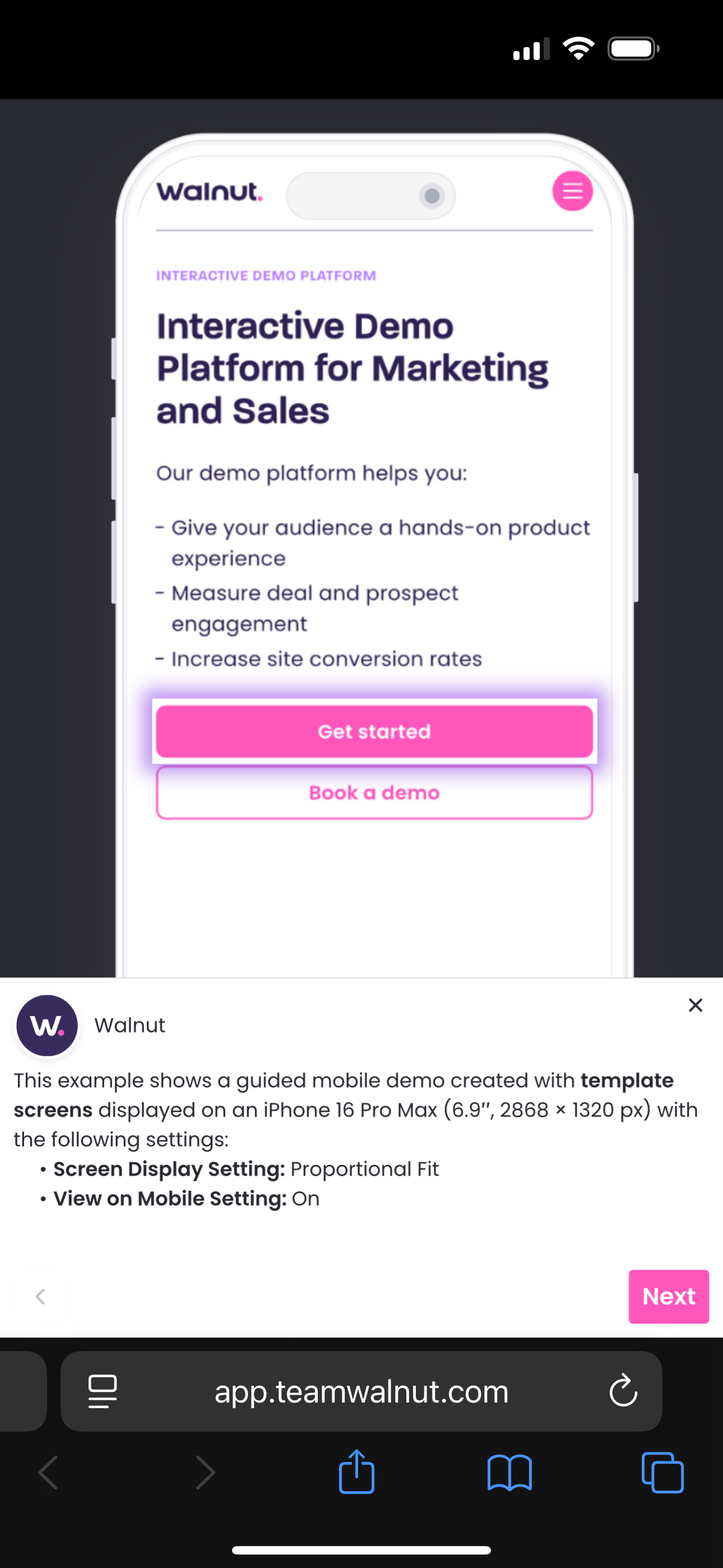 Thumbnail: native mobile app demo (example 2)