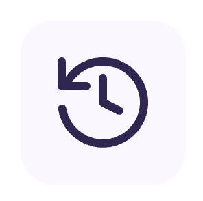 Version History clock icon in top toolbar