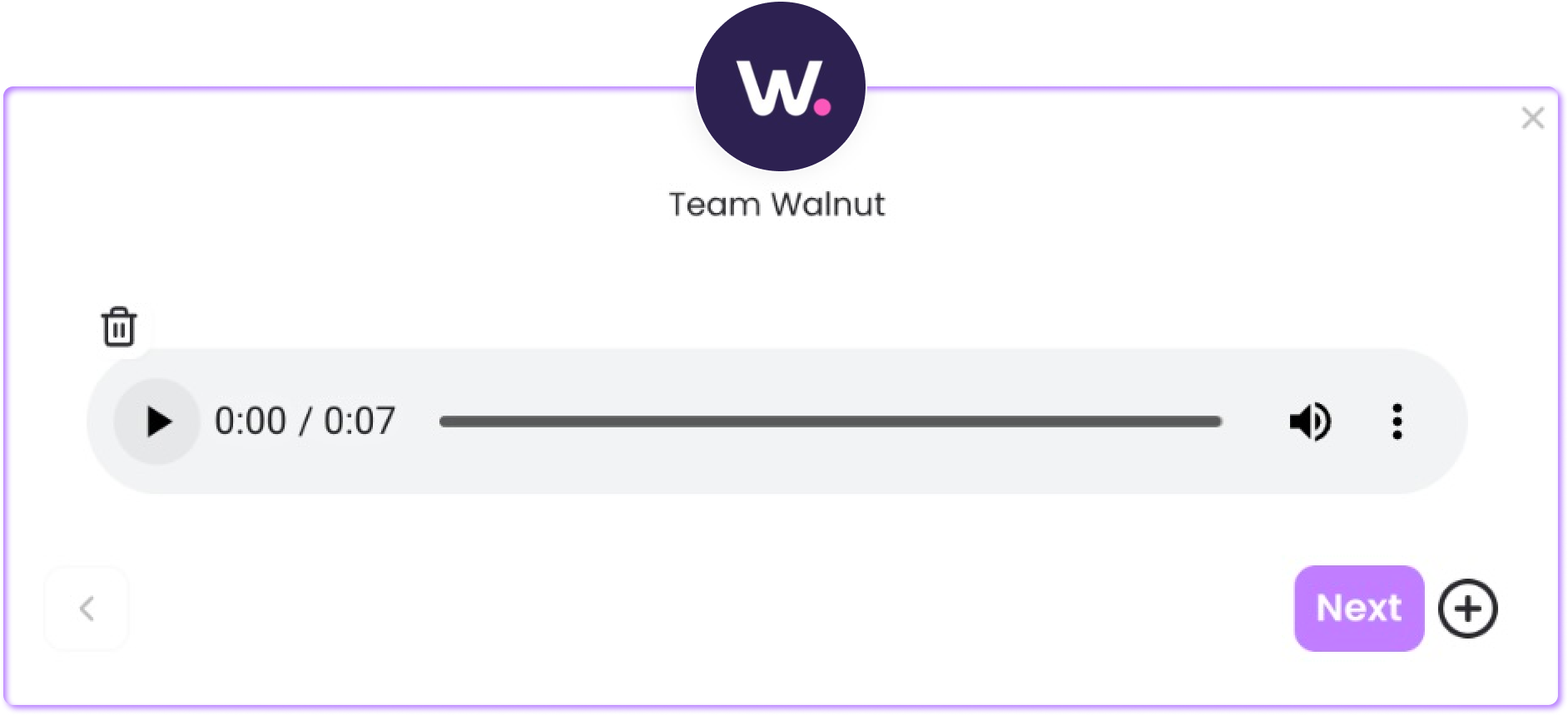 Delete audio from a guide in Walnut