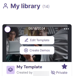 Create demos from a template in the Walnut library