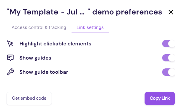 Show Guide Toolbar setting in Walnut demo preferences