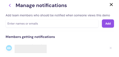 Manage notification recipients in Walnut