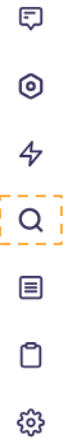 Screenshot showing the Find and Replace icon in the Walnut editor.