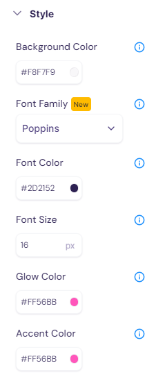 Style settings for Walnut guides