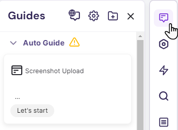 Guides side pane in the Walnut Editor