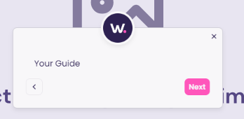 Next button example in a Walnut guide