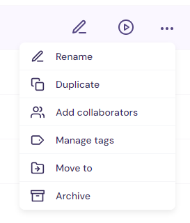 Screenshot showing the Manage tags option in Walnut.
