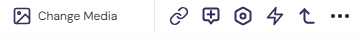 Screenshot showing the template edit toolbar in Walnut.