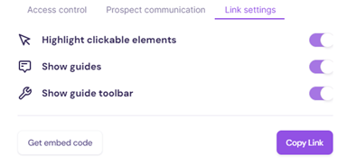 Link settings in Walnut