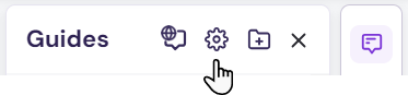 Guide settings entry point in the Guides pane