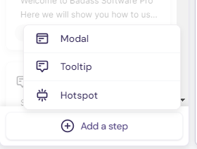 Add a step from Guides pane